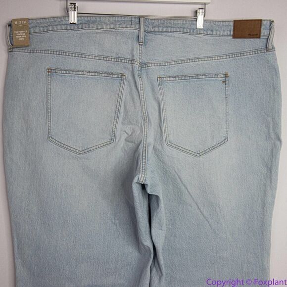 NEW Madewell‎ Plus Perfect Vintage Wide-Leg Crop Jean in Edmunds Wash, 28W - Picture 9 of 16
